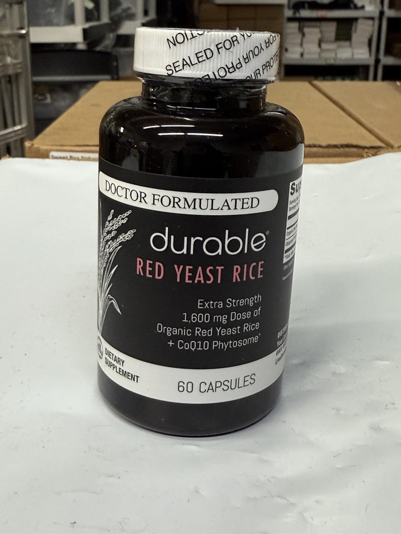 Durable RED Yeast Rice ‚Äì Organic 1,600 mg Extra Strength + CoQ10 Phytosome ‚Äì Supports Healthy Cholesterol, Heart, Lipids & Circulation ‚Äì Doctor Formulated, Non-GMO, Vegan, Made in USA (60 Capsules). 60 Count (Pack of 1) - BeesActive Australia