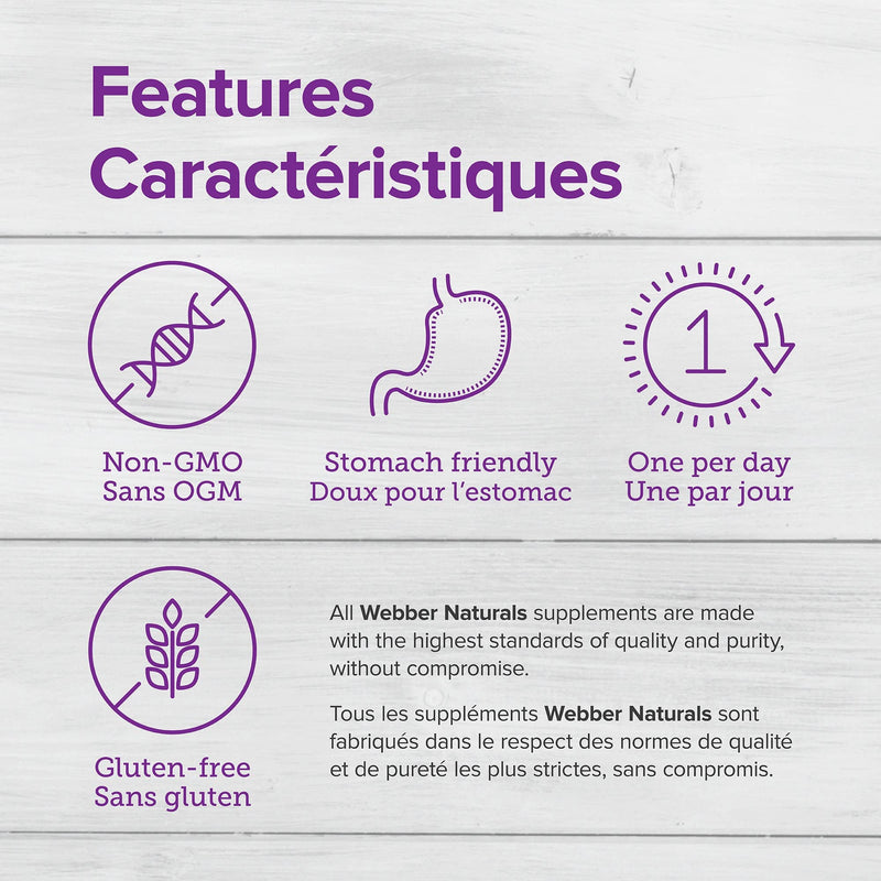 Webber Naturals Gentle Iron Supplement with Vitamin C, B12 and Folic Acid, 28 mg, 150 Capsules, Stomach-Friendly, Non-Constipating, Helps Prevent Iron Deficiency Anemia | Highly Bioavailable Form of Iron, Stomach-Friendly, Non-Constipating, Helps Preve...