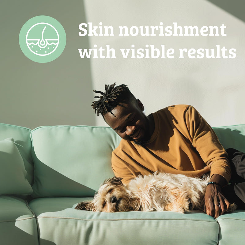 Omni Dog Itchy Skin Relief - Dragons’ Den Winners, One-a-Day Dog Allergy Relief Supplements with Beta Glucans & Omega-Rich Algae to Support Irritated Skin, Ears & Paws, 30 Servings, Small 0-15 Kg Meaty Small Dog (0-15kg)