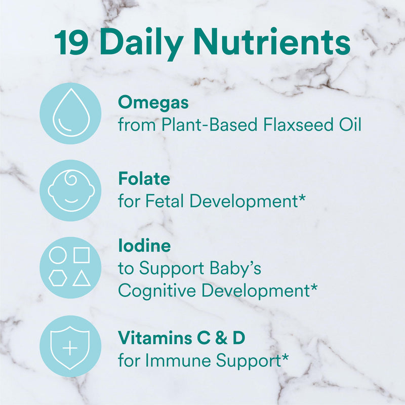 SmartyPants Prenatal Vitamins for Women, Sugar Free Multivitamin Gummies: Methylfolate, Omega 3 (ALA) Vitamin D3, C, Vitamin B12, B6, A, K & Zinc, Inositol, Erythritol Free, 60 Count (20 Day Supply) Old Formula
