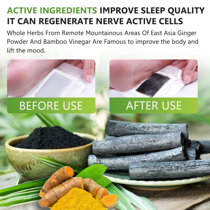 30PCS Deep Cleansing Foot Pads, Adhesive Sheets for Foot and Body Care Better, Natural Ginger Powder Bamboo Vinegar Foot Patches 30PCS