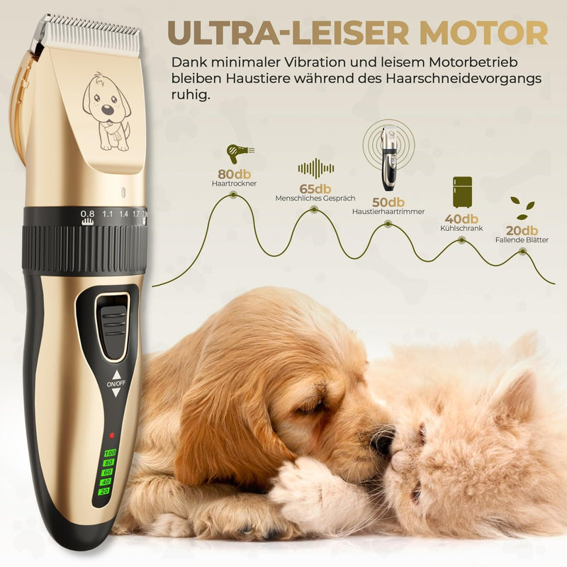 GLOBAL TECH Quiet dog clipper Professional cordless clipper dog trimmer animal hair trimmer suitable for dogs, cats and other pets - BeesActive Australia