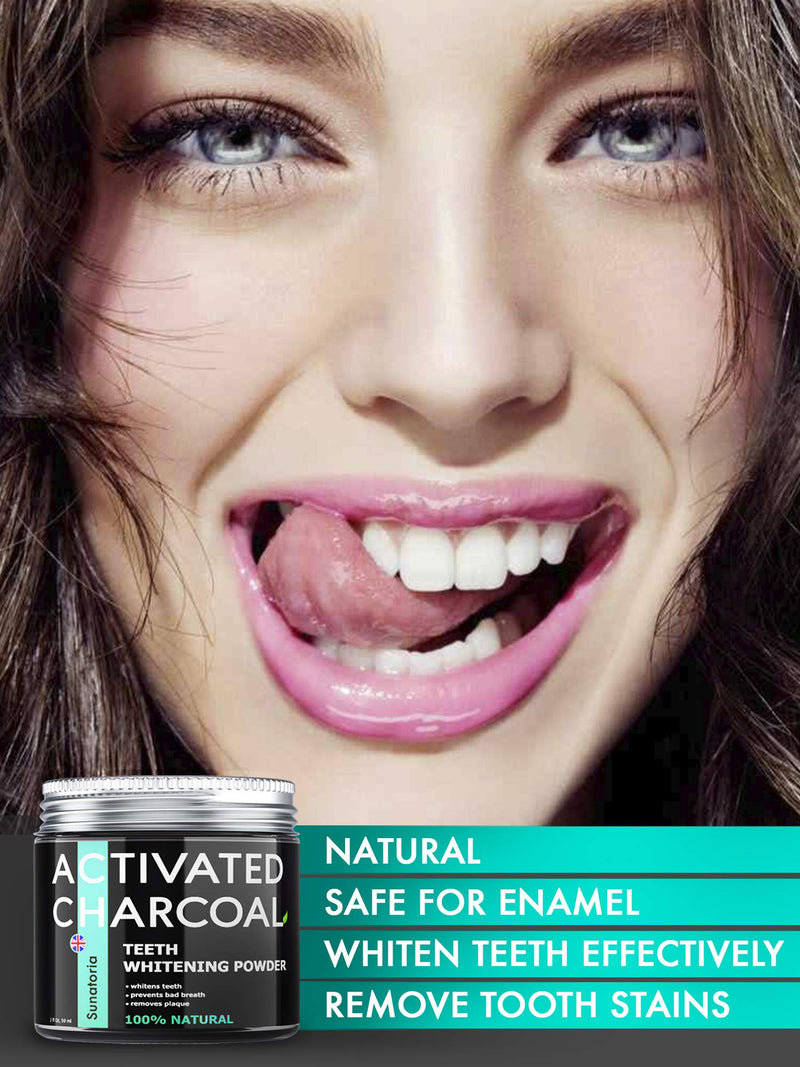 Activated Charcoal Powder Teeth Whitening - Remineralizing Tooth Powder for Tooth Whitening | Blanqueador de Dientes | All Natural Toothpaste Alternative | Sensitivity Treatments