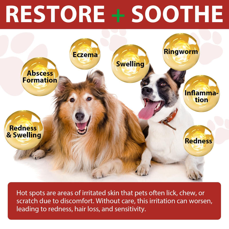 Vet-Approved Dog Hot Spot Spray 100ml | Quantum Silver & Natural Soothing Formula | Anti-Itch Skin Recovery for All Breeds | Lavender Calming | Alcohol-Free Wound Care