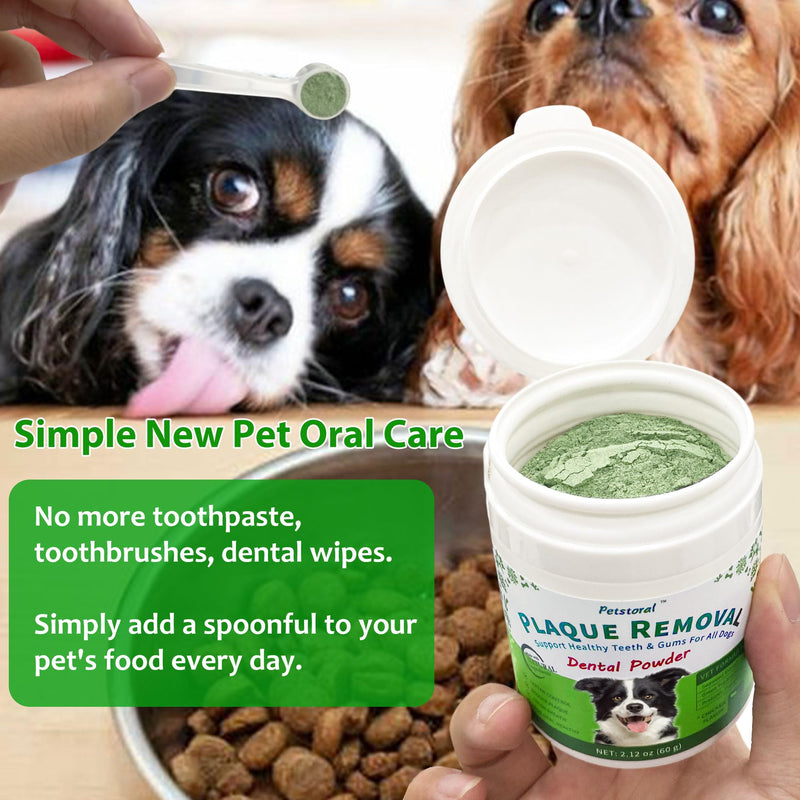 Natural Dog Dental Powder, Dog Dental Care - Plaque Remover and Bad Breath Treatment, Healthy Gums & Fresh Breath for All Dogs and Cats 2 oz. 2 Ounce (Pack of 1) - BeesActive Australia