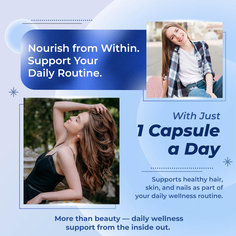 Biotin with Collagen + Keratin Horsetail + Saw Palmetto - Thick Hair, Vibrant Skin, Healthy Nails (180-day Supply (Pack of 1))