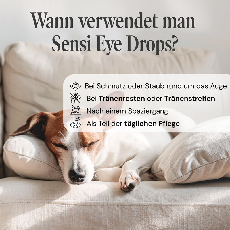 Sensi Eye Drops - Eye Cleaner for Pets 100 ml - Eye Drops for Dogs, Horses and Cats Against Tear Stains