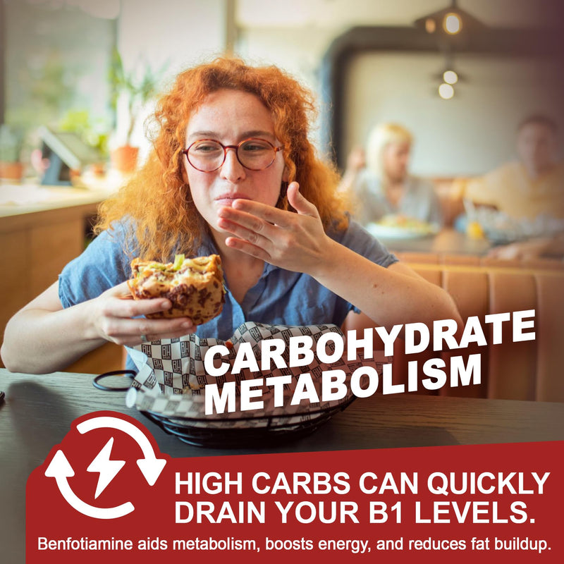Vitamin B1 Benfotiamine Gummies 500mg – B1 B6 B12 Vitamins & Magnesium | Energy Metabolism, Healthy Nervous System | Chewable B Complex for Adults & Kids | Vegan, Sugar Free, 60 Ct 60 Count (Pack of 1)