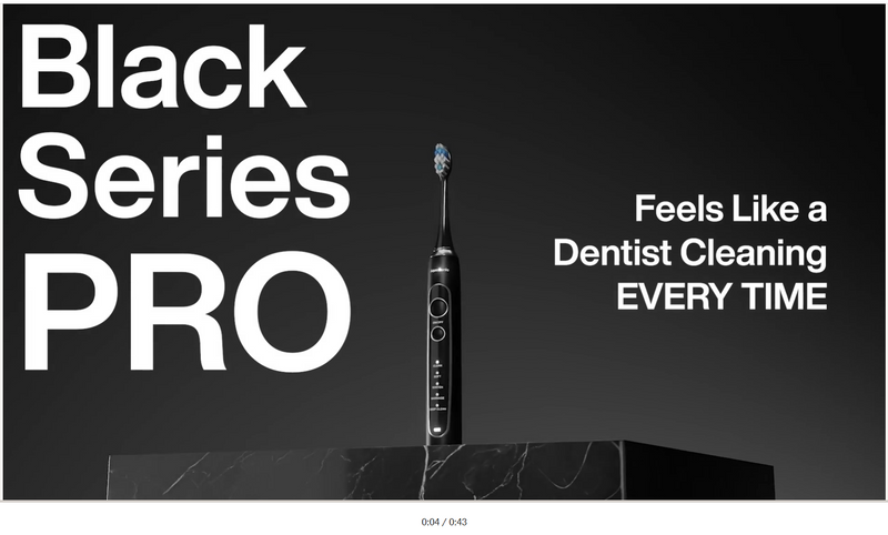 Aquasonic Black Series PRO – Ultra-Whitening Electric Toothbrush – 5 Modes & Smart Timers – Premium Travel Case & 6 Proflex Brush Heads – ADA Accepted Toothbrush 1 Count (Pack of 1)