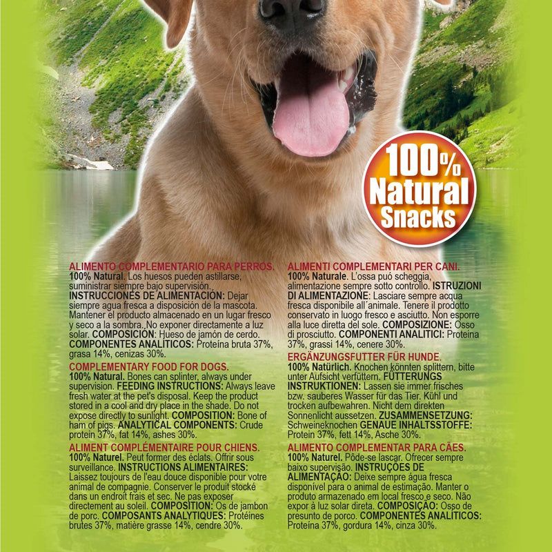 ARQUIVET Serrano Ham Bones, Pack of 3, 100% Natural, for Dogs, Chew Bones, Treats, Rewards - Natural Teether for Dogs 3 Pieces (Pack of 1) - BeesActive Australia