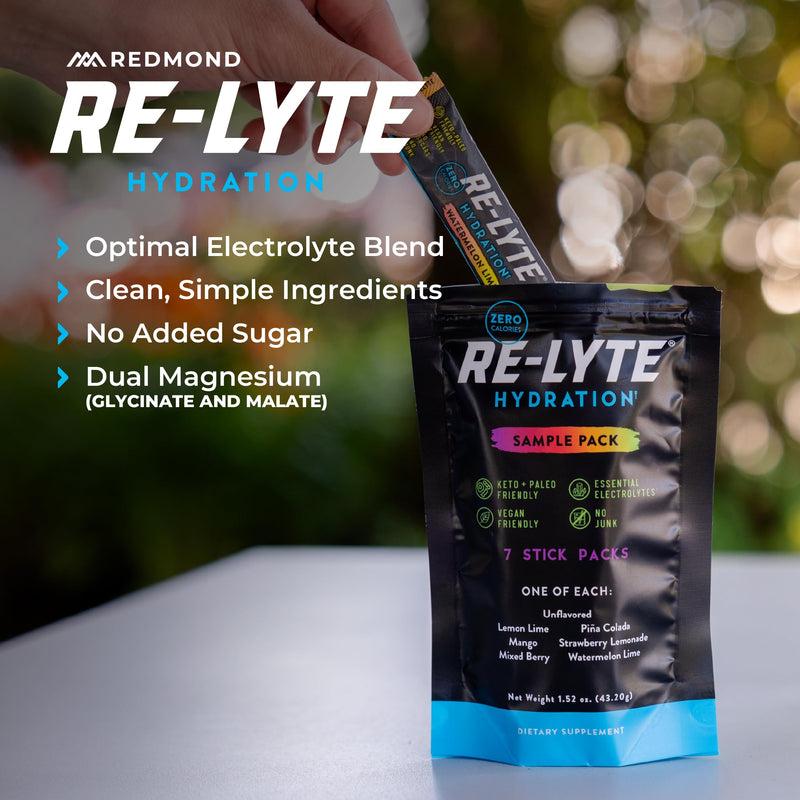 REDMOND Re-Lyte Hydration Electrolyte Powder Drink Mix Variety (7 Stick Packs) 0.23 Ounce (Pack of 7)