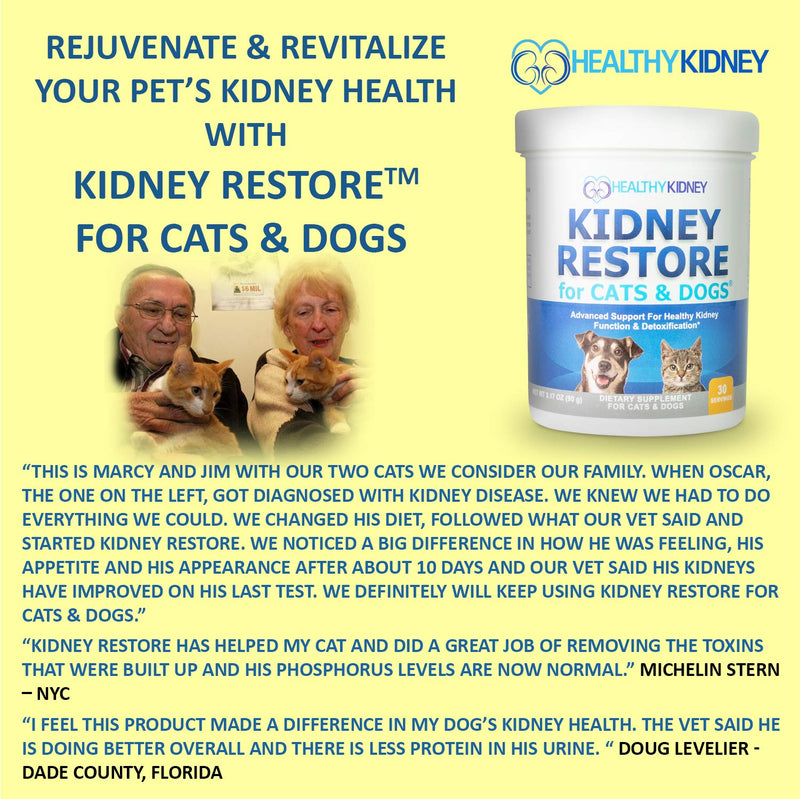 Kidney Restore Cats & Dogs and PhosFix Cats & Dogs 2 Pack Bundle Kidney Cleanse & Support Normal Kidney Function & Phosphorus Binding for Pets - BeesActive Australia