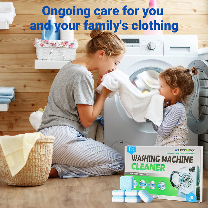 Washing Machine Cleaner, 30-Pack, Powerhouse-Eliminates Stains and Remove Odours, Suitable for All Washing Machine - BeesActive Australia