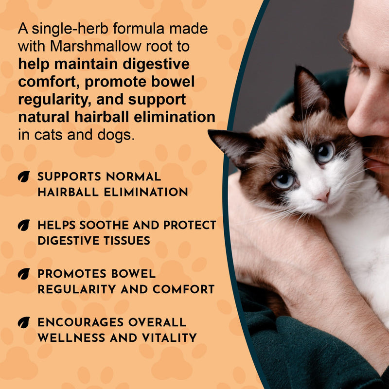 Animal Essentials Hairball Relief Formula - Hairball Treatment for Cats & Dogs, Natural Remedy with Marshmallow Root Extract, Hair Ball Relief for Cats & Kittens, Feline Support for Furball - 1 Fl Oz