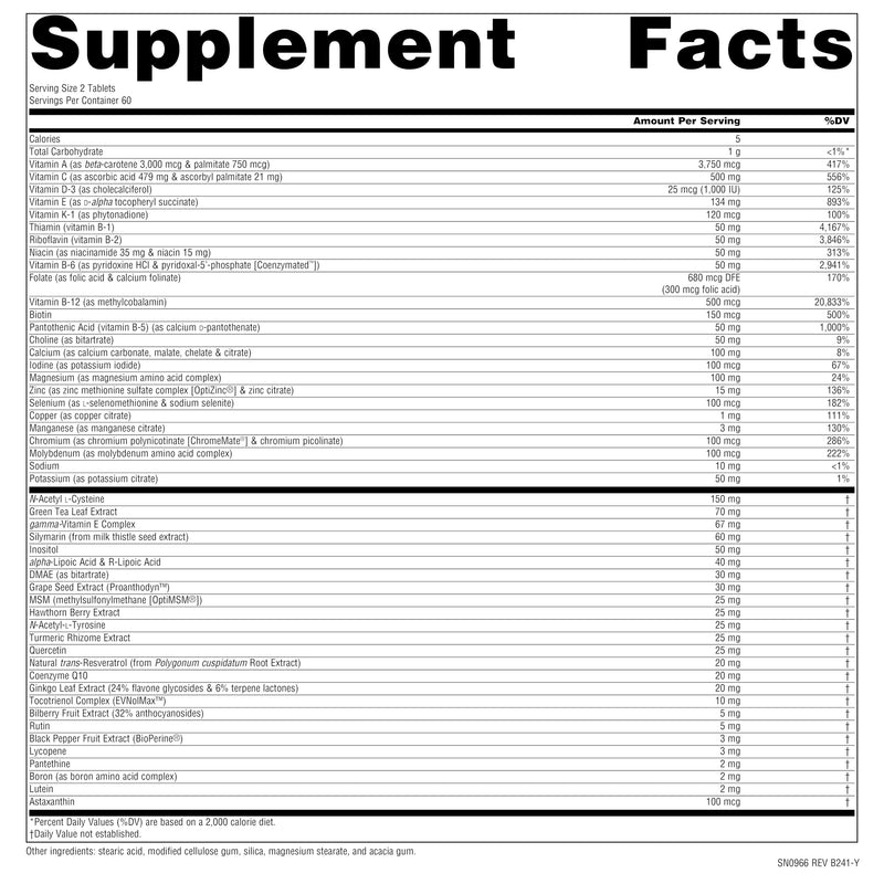 Source Naturals Life Force Multiple -120 Tablets | No Iron Bio-Aligned Formula® - Delivering 40+ Ingredients for Foundational Nutrition