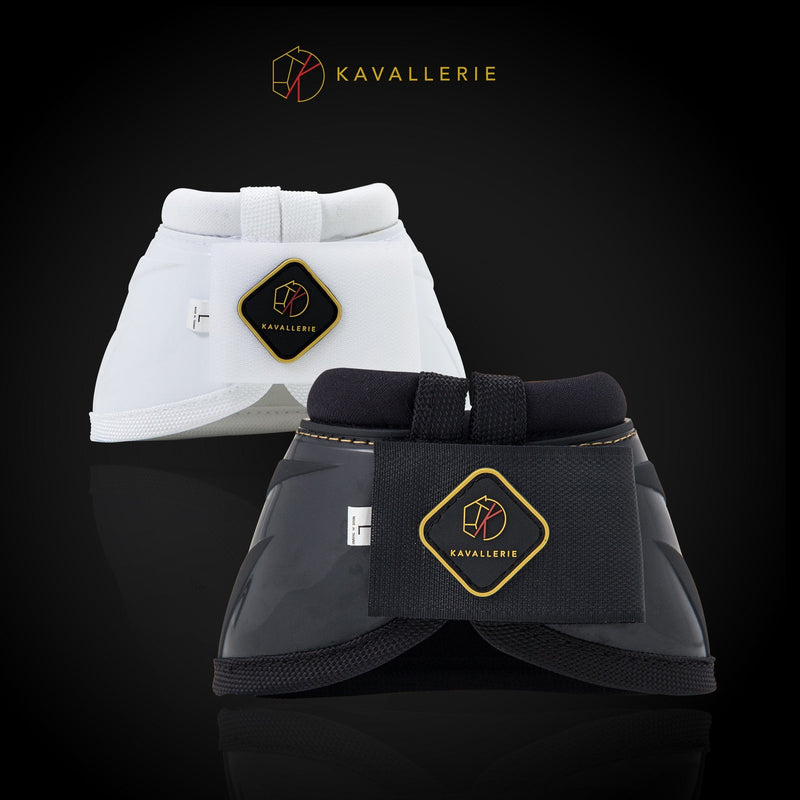 Kavallerie PRO-K Soft No Turn Bell Boots Ultimate Hoof Protection, with Anti-Spin Fastening System, Durable & Prevents Overreaching Black XXL - BeesActive Australia
