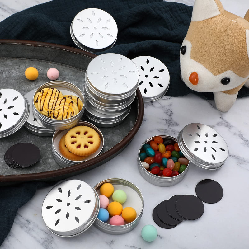 Oudain 12 Pack Dog Scent Work Tins, Dog Scent Training Box, Dog Nose Metal Container with 12 Magnetic Dots, Dog Scent Training Kit Smell Training Canisters Aluminum Cans for Dogs Training (Cute) - BeesActive Australia