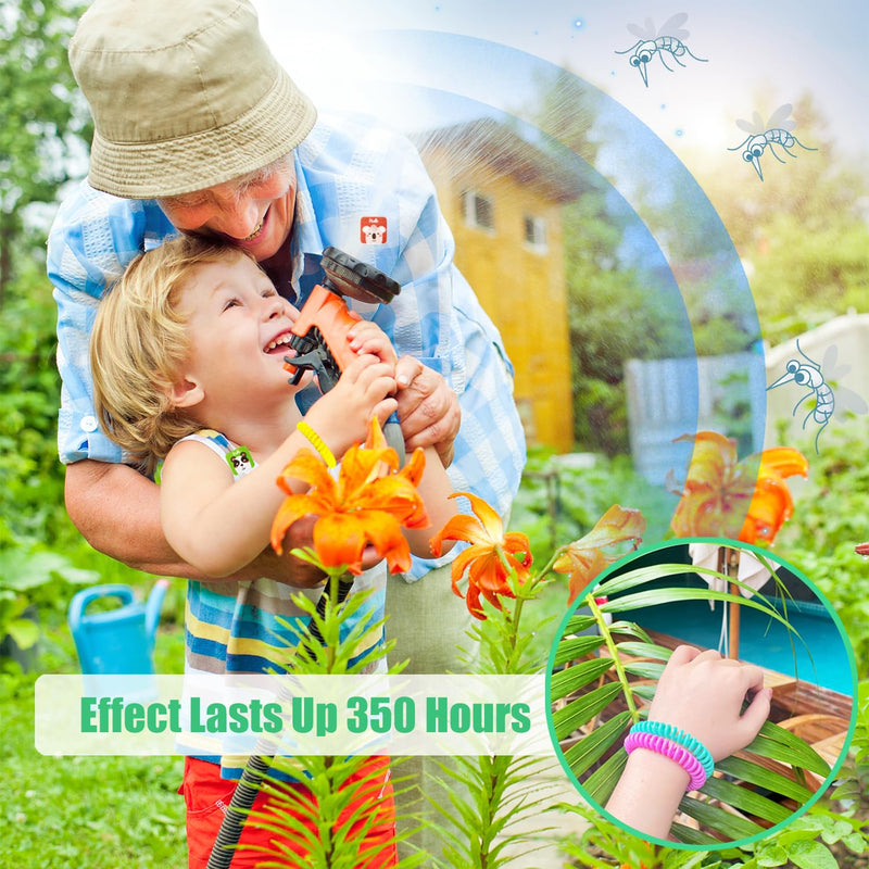 18 Pack Mosquito Repellent Bracelets, DEET-Free Insect & Bug Repellent Wrist Bands with 60 Pack Smile Mosquito Patches for Kids & Adults Outdoor Camping Fishing Traveling - BeesActive Australia