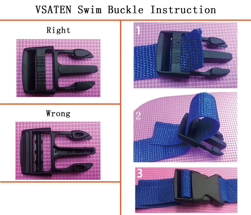 VSATEN Back Float, Swim Belt Bubble Adjustable Layers Thicken Split Foam Learning Safety Training Board Pool Floaties for Kids Toddlers Swimming Beginners Floats Swim Lessons Equipment For 60lb-100lb - BeesActive Australia