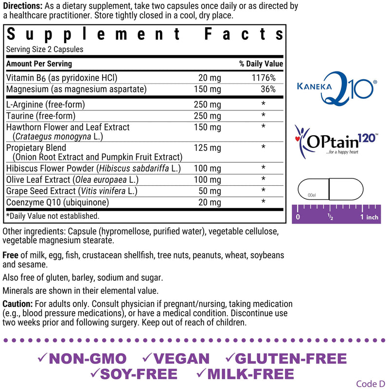 Bluebonnet Nutrition Blood Pressure Support, Vascular Health*, Non-GMO, Vegan, Gluten-Free, Soy-Free, Dairy-Free- 60 Vegetable Capsules, 30 Servings | Non-GMO, Vegan, Gluten-Free, Soy-Free, Dairy-Free