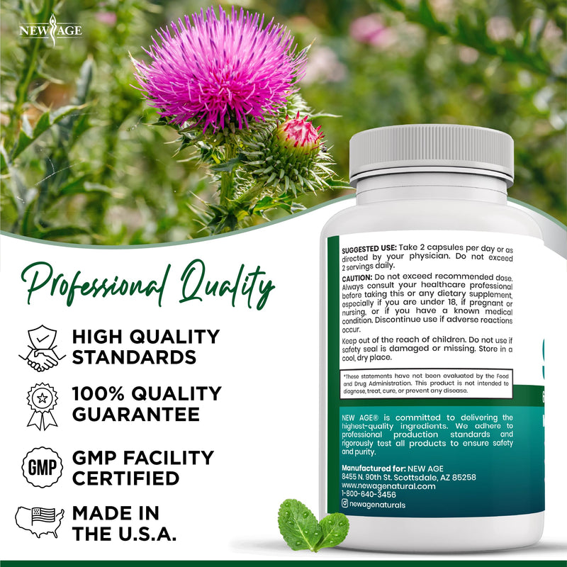 Liver Cleanse Detox & Repair - Milk Thistle Supplement - Liver Support with Choline, Artichoke Extract, Chicory & Dandelion Root Supplement - Milk Thistle Liver Detox & Liver Cleanse - 120 Count 120 Capsules (Pack of 2)