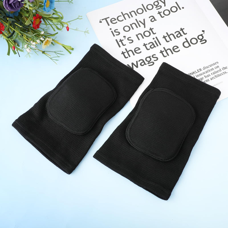Arm Brace Pads Elbow Protector Strap Pair, Breathable Anti-Collision Sponge Tendonitis Fitness Volleyball Basketball Tennis Golfers Knee Support Band for Kids Men Women Elderly Black(40-75kg)