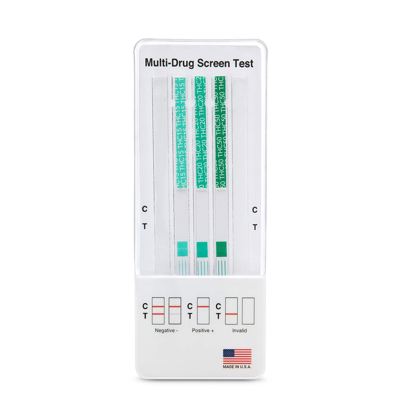 5 Pack - DrugExam THC Advantage Made in USA Multi Level Marijuana Home Test Kit. Highly Sensitive THC 3 Level Drug Test Kit. Detects at 50 ng/mL, 20 ng/mL, 15 ng/mL 5 Count (Pack of 1)
