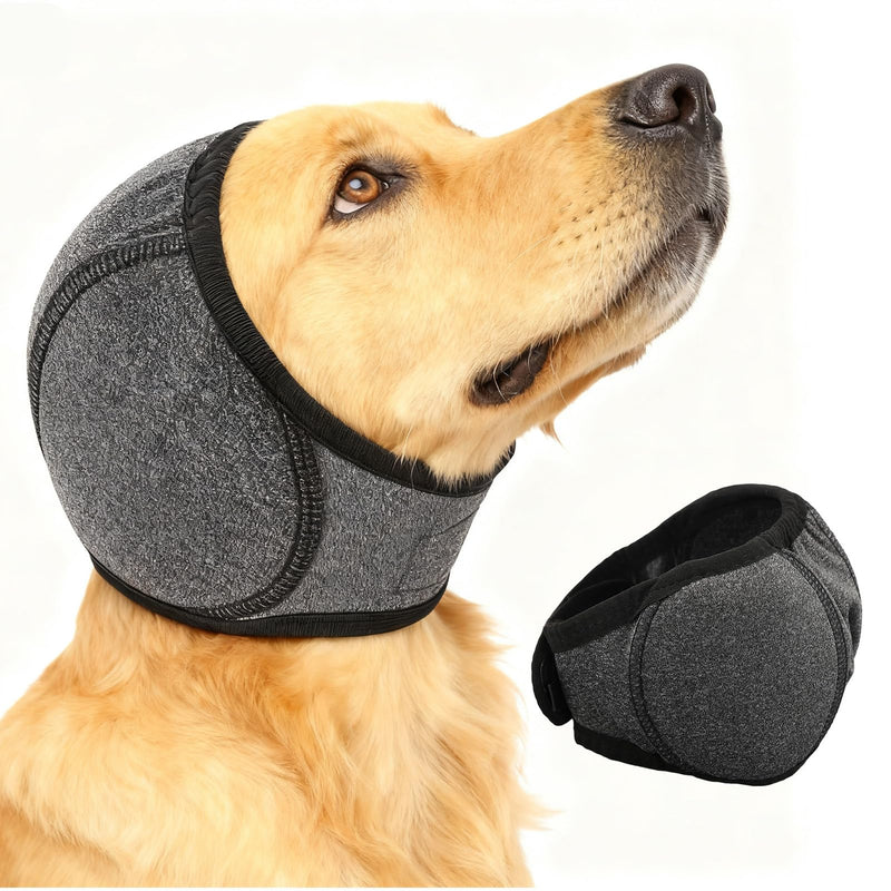 Dog Ear Protection Cover, Adjustable Noise Protection Ear Muffs with Comfortable Hood Design for Bathing, Grooming, Thunder and Fireworks Anxiety Relief for Dogs