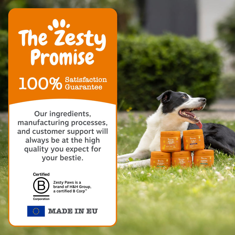 Zesty Paws Itch & Immunity Chews for Dogs | Soothes Skin, Paws & Ears from Licking & Scratching, Helps Immune Function, Skin & Gut Health | Contains Salmon Oil & Probiotics | Daily Use | 90 Chews