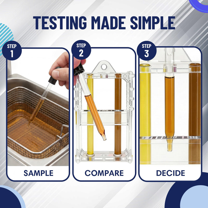 Fryer Oil Test Kit - Visual Two Color Analysis - Deep Fryer Oil Analysis Kit w/Eye Dropper - Monitor Frying Grease Quality for Kitchen, Restaurant, Food Truck - FC3017B FMP 538-1000 by FryOilSaver Co - BeesActive Australia