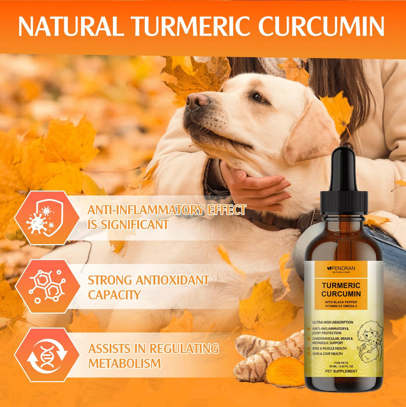 Turmeric Joint care for dogs and senior dogs, Anti-inflammatory, Arthritis Relief, Hip and Joint Pain Relief, Mobility, Flexibility Support, better absorption with 4 in 1 natural formula