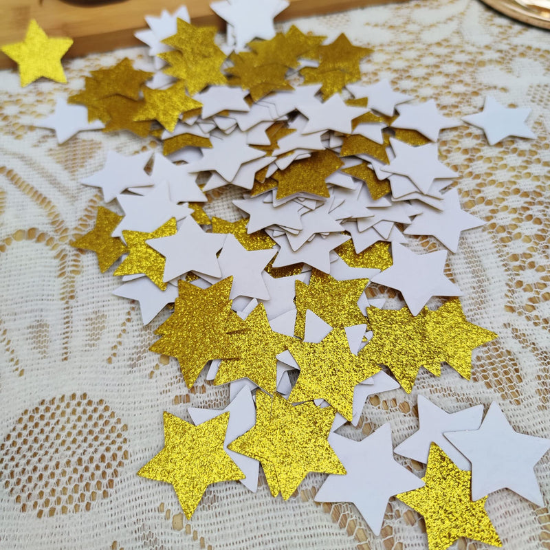 1.5 inch Gold Glitter Adhesive Star Stickers for New Year Birthday DIY Decoration Pack of 150 Shiny Gold - BeesActive Australia