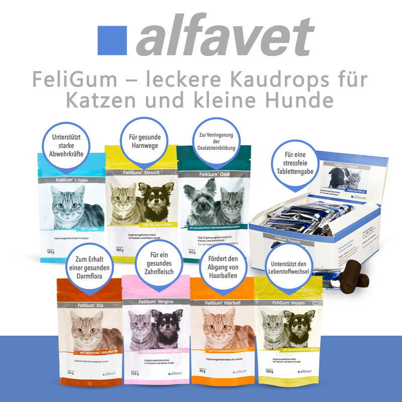 alfavet FeliGum Trojans 6 x 10 g – Moldable treats for hiding tablets – Tasty snacks for easy and stress-free medication administration – Supplementary food for cats and dogs - BeesActive Australia