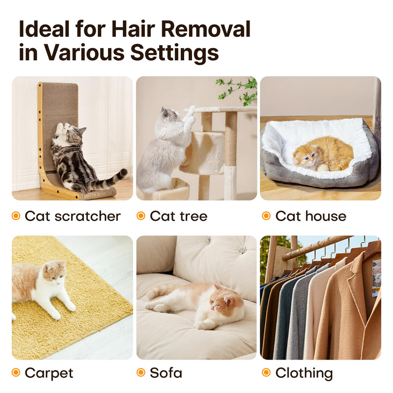 Potaroma Pet Hair Remover Set of 2, Dog Cat Hair Remover, Fur Removal Tool, Portable Carpet Scraper Brush for Carpets, Car Mat Couch, Pet Bed, Furniture Rug - BeesActive Australia