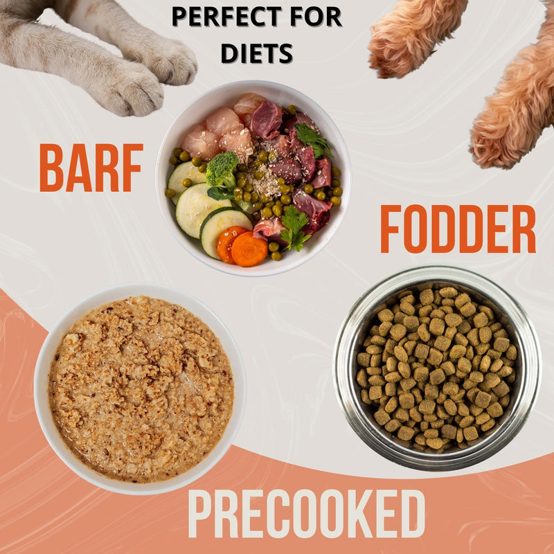 Salmon Oil for Dogs and Cats 500ml - Omega 3-6-9, Vitamin E, Camelina and Linseed - Strengthens Coat, Joints and Immune System - Natural Ingredients for Barf Diets