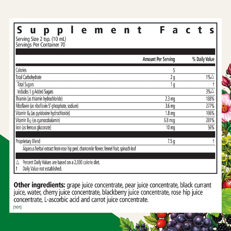 Floradix Floravital Liquid Iron Supplement, Vegan, Gluten-Free, 23.7 Fl Oz | Liquid Iron & Vitamin Formula with Ferrous Gluconate, Vitamin C, B Vitamins & Herbs for Energy Support*, Yeast-Free & Non-GMO Unflavored 23.7 Fl Oz (Pack of 1)