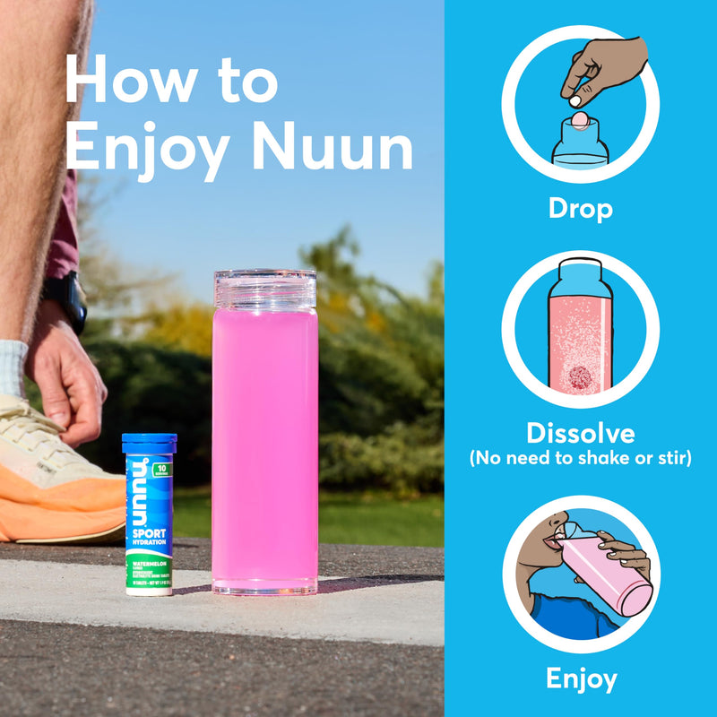 Nuun Sport Electrolyte Tablets Grape, GF & Vegan, 8 Pack | 80 Servings with Magnesium, Calcium, Potassium, Chloride & Sodium, Gluten Free & Vegan 80 Count (Pack of 1)