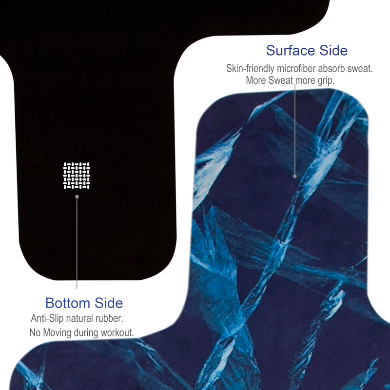 EchoMe Pilates Reformer Mat non slip,Reformer towel suitable for all Reformers, Machine Wash Light Weight Portable black (Ice Crack)