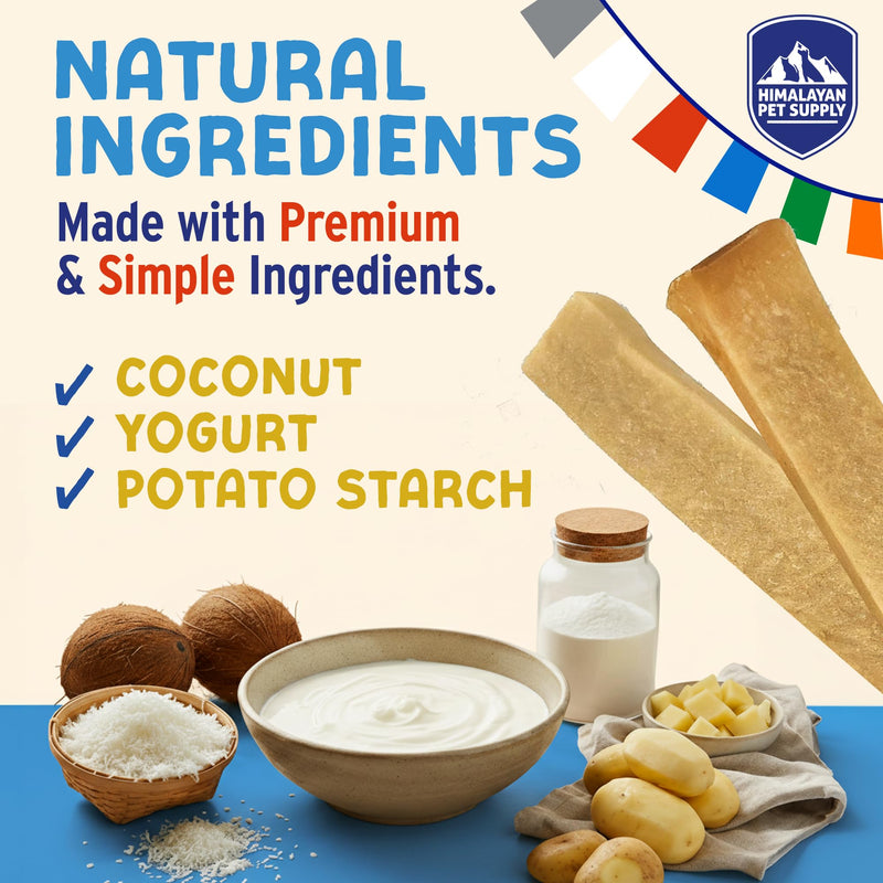 Himalayan Dog Chew Yogurt Sticks, Mixed Flavors, Dog Treats with Prebiotics, Probiotics & Protein, Digestive Support, Lactose & Gluten Free, Natural Dog Treat for All Breeds, Made in America, 4pk Variety Pack 4.8 Ounce (Pack of 4)