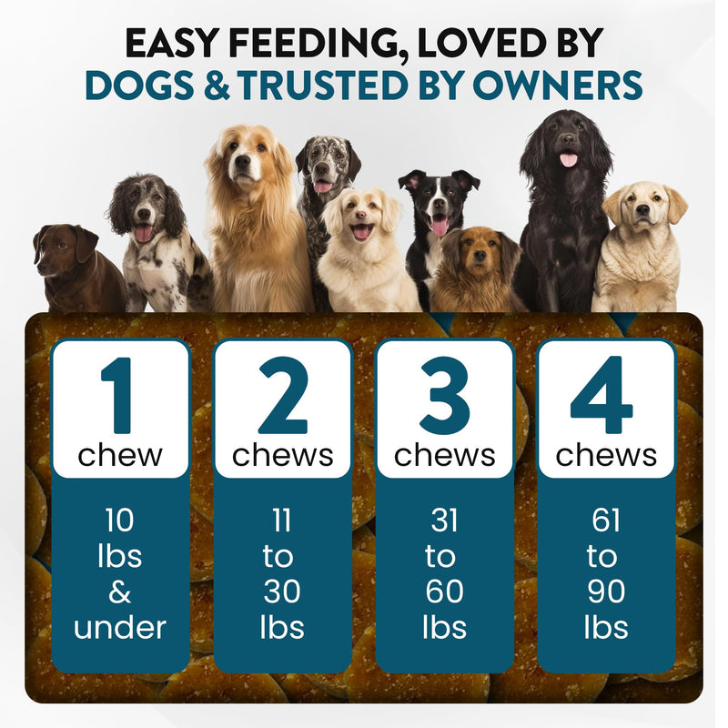 24-in-1 Daily Multivitamin for Dogs – 120 Soft Chews – Hip & Joint Support, Probiotics, Salmon Oil, Cranberry for Urinary Health, Skin & Coat, Immune Support – for All Breeds & Ages