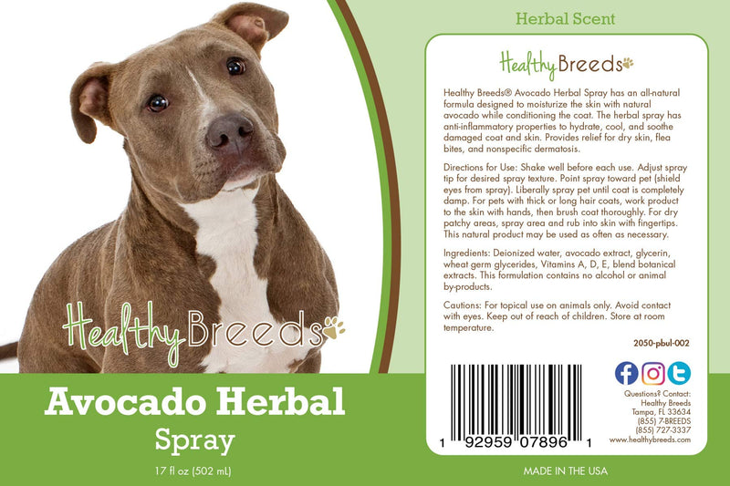 Healthy Breeds Pit Bull Avocado Herbal Spray 17 oz