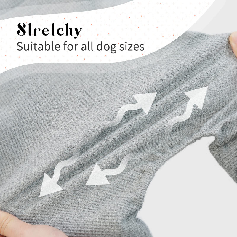 Hjumarayan dog pajamas, pajamas, dog surgery body, dog stretch body for dog after surgery with legs, dog body after castration male dog body operation bitch, gray L - BeesActive Australia
