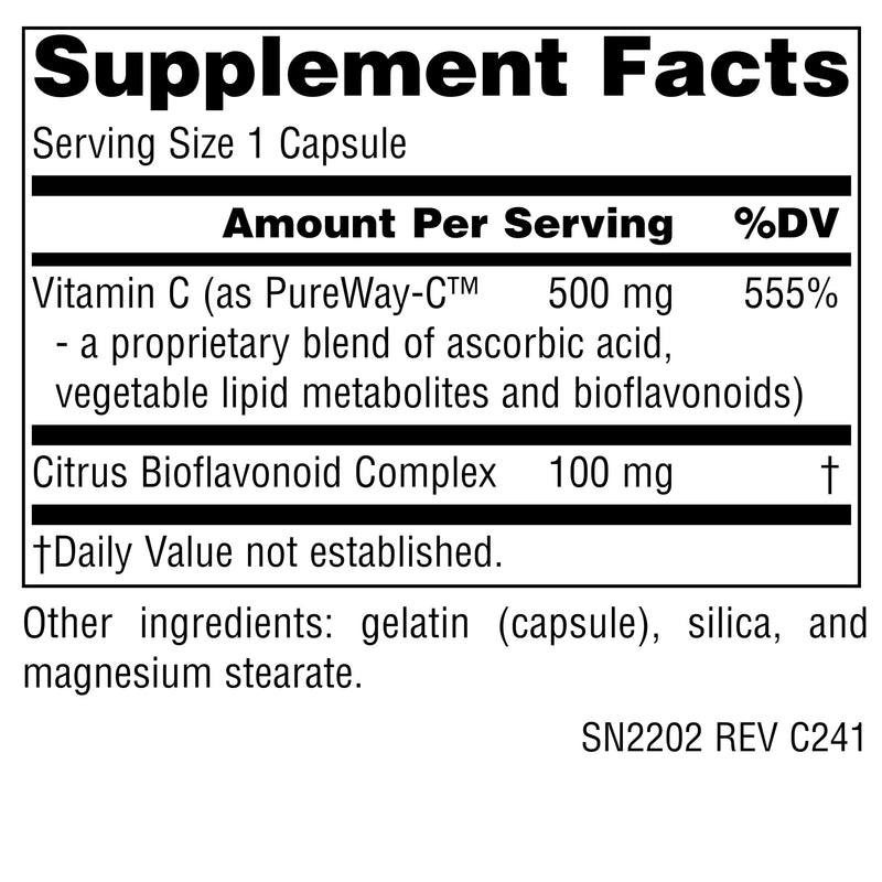 Source Naturals, Metabolic C - 500 mg - 90 Capsules | Optimized Vitamin C for Enhanced Antioxidant Protection 90 Count (Pack of 1)