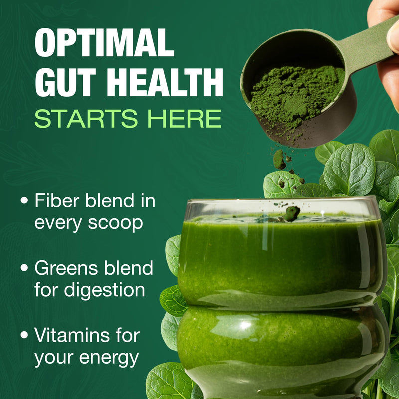 Total Tea Super Greens Powder Original Spirulina Chlorella Vegan Superfood | 21 Servings Fruits Vegetables Vitamins Antioxidant Energy Green Drink Powder for Smoothies Unflavoured