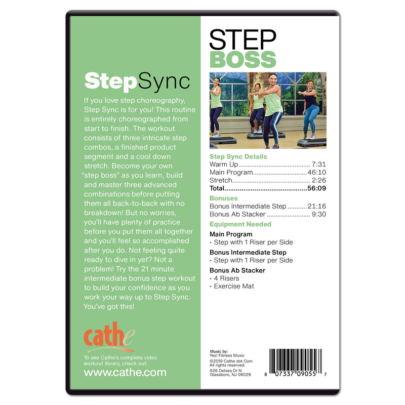 Cathe Friedrich Step Boss Step Sync Advanced Step Aerobics DVD Workout - Fall In Love With Fitness Again While You Burn Fat and Lose Weight
