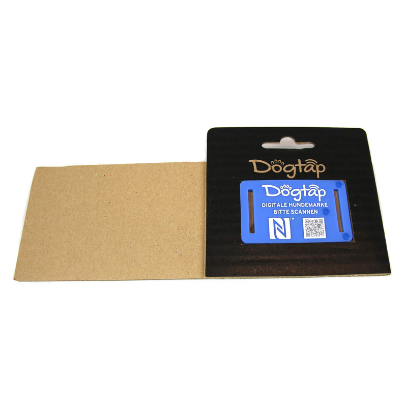 Dogtap Light Big, digital dog tag for medium to large dogs, with NFC chip and QR code for contact details and profile, made of silicone, waterproof, flexible, 67 x 40 mm blue - BeesActive Australia