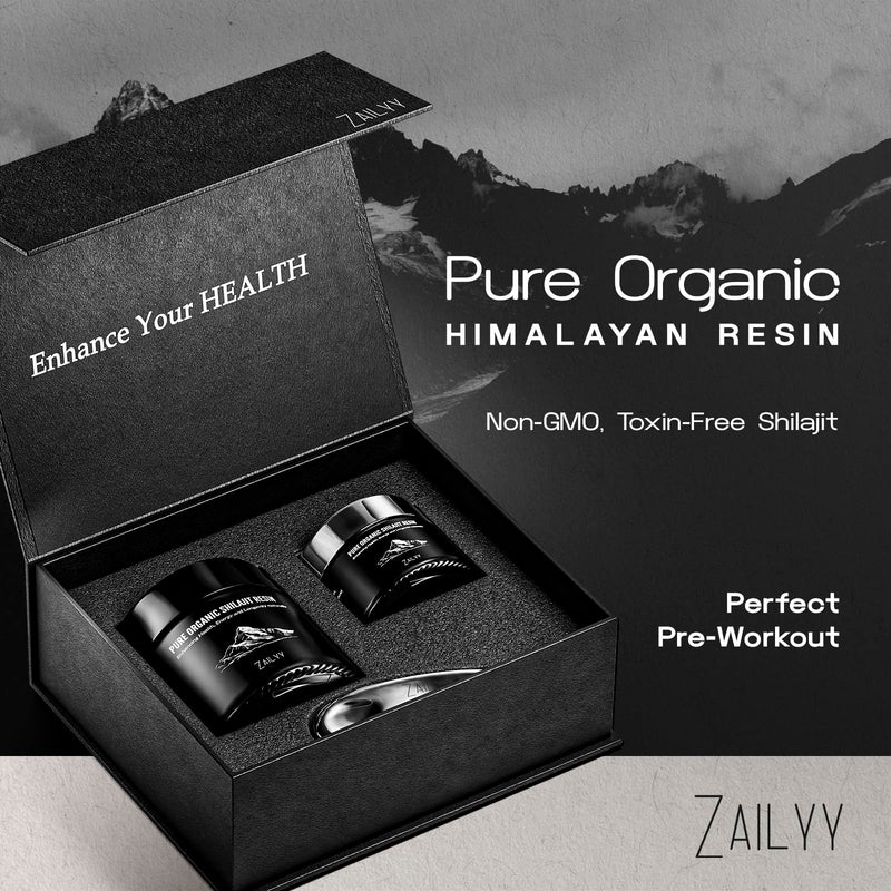 Pure Himalayan Organic Shilajit Resin Supplement 80g | Lab-Tested & Natural | Premium Grade with Fulvic Acid & Trace Minerals | Energy & Vitality Booster for Men & Women