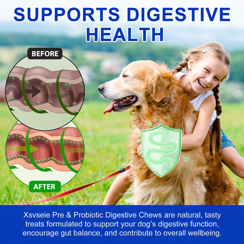 Probiotics for Dogs, Dog Probiotics for Gut Health, Pro Biotics for Gut Health Dog,for Dogs Digestive Enzymes, Itchy Skin, Allergies, Immune System and Overall Health Supports- 150pc/Duck