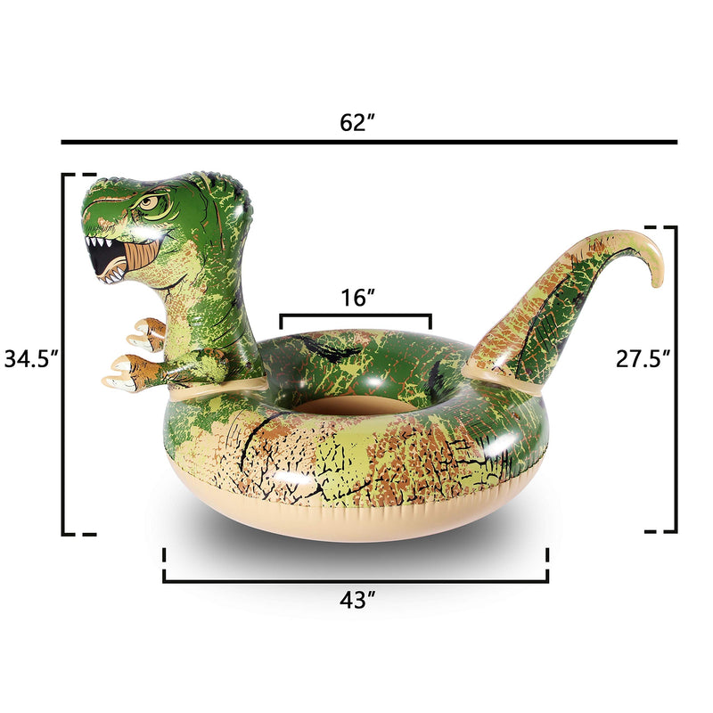 FindUWill 62'' Dinosaur Pool Floats, Inflatable Pool Floaties Swimming Rings Tube Pool Float Summer Beach Toys for Adults and Kids