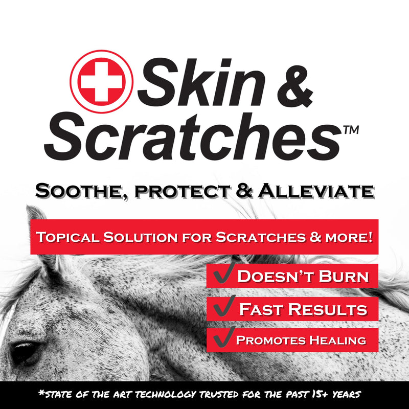 Show Out Skin & Scratches 4 oz Concentrate - Fast Relief and Prevention for Horse Care. Use on Equine Scratches/Mud Fever, Girth Itch, Mange, Thrush, Rain Rot, Ringworm, etc w/Empty Spray Bottle 32 fl oz - PawsPlanet Australia